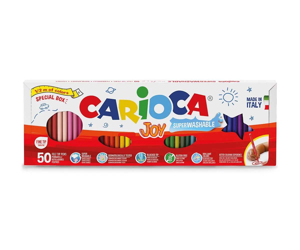 Флумастери Carioca Joy, 50 броя 31 цвята