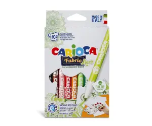 Флумастери за текстил Carioca, 10 цвята