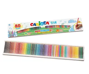 Carioca - Цветни моливи Tita, 80 цвята