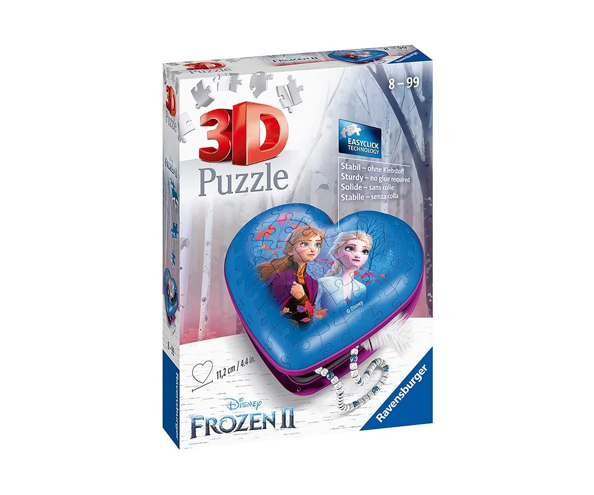 Ravensburger - 3D пъзел 54 ел. - Кутия за бижута сърце - Замръзналото кралство 2