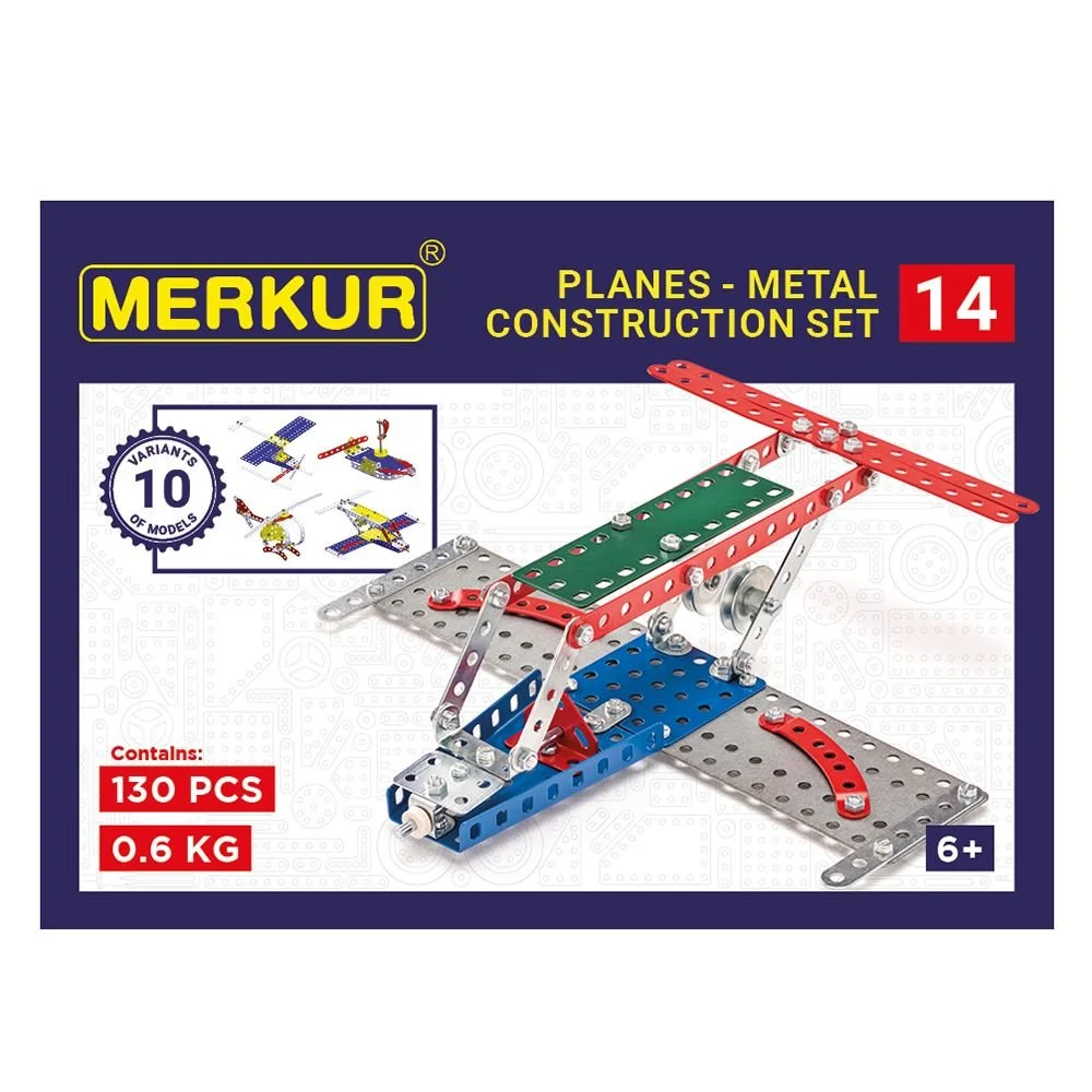 Метален конструктор, Самолет, 10 в 1, 119 части