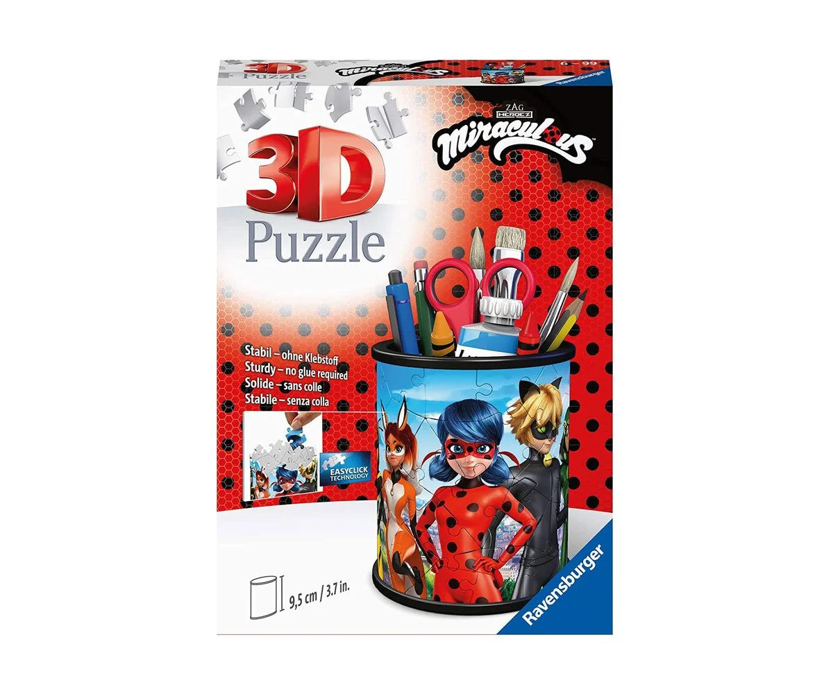 Ravensburger - 3D Пъзел 54 ел. -Моливник Калинката и черния котарак