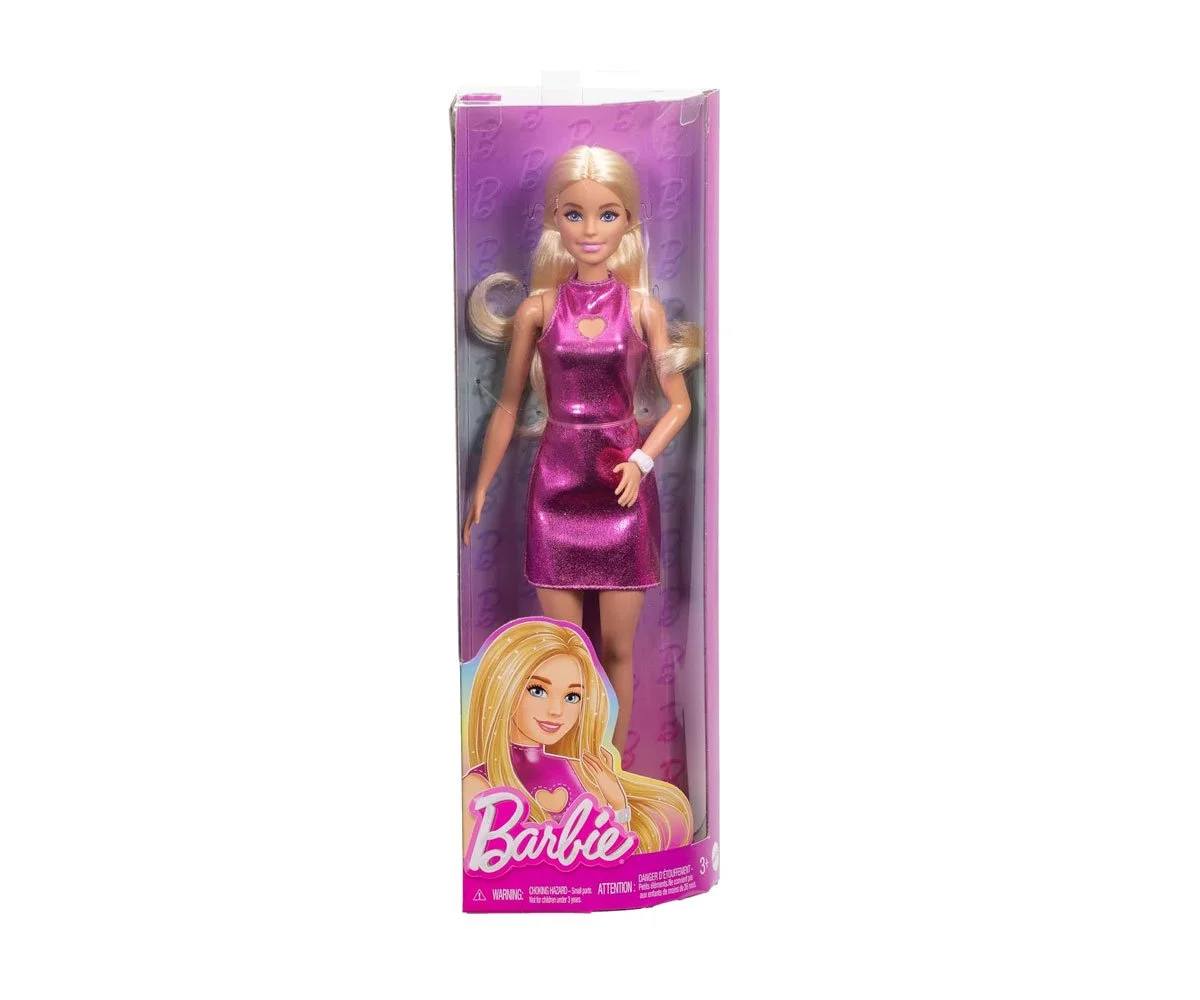 Barbie - Кукла моден дизайн блондинка с розова рокля