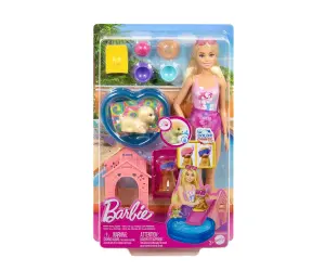 Barbie - комплект Барби с басейн за дом. любимци
