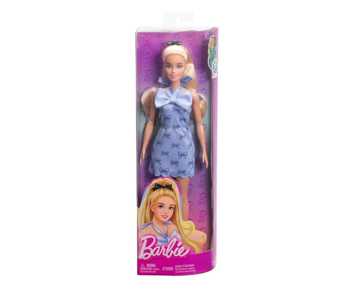 Barbie - кукла Моден дизайн с тоалет със сини панделки