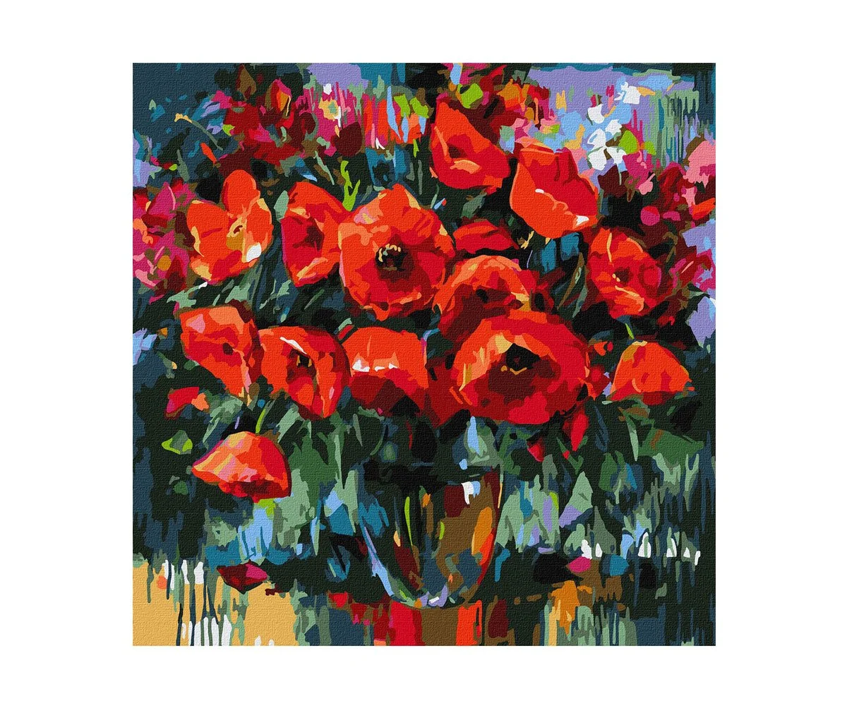 Ideyka к-кт с акрилни бои 40x40 см Макове