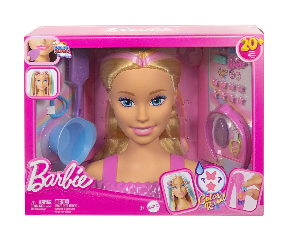 Barbie - глава за оформяне на прически с цветовете на дъгата