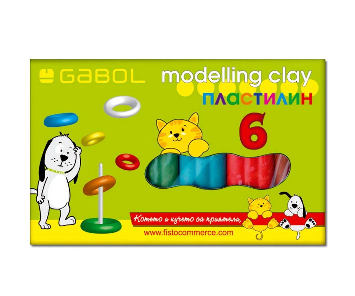 Gabol пластилин 6 цв.
