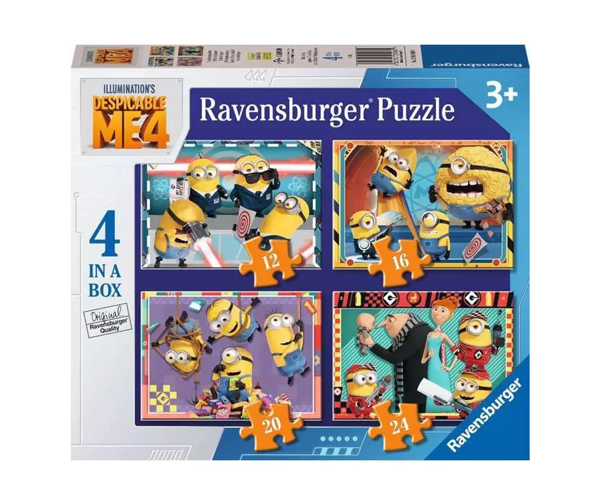 Ravensburger - Пъзел 4 -в-1: 12/16/20/24 ел. - Аз, проклетникът