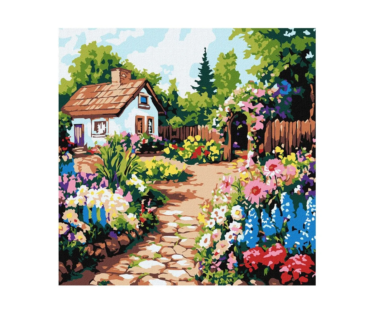 Ideyka к-кт с акрилни бои 30х30 см - Цветни лехи близо до къщата