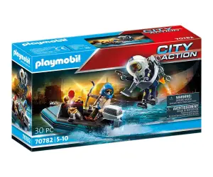 Playmobil - Полицейски джет с лодка