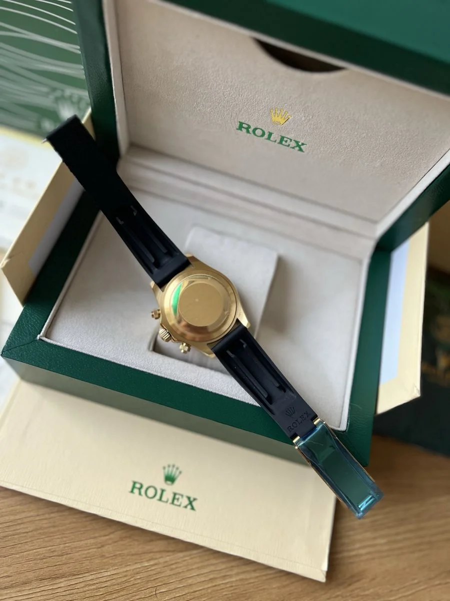 Rolex Daytona Cosmograph Gold And Black 40 mm Rubber — снимка 5