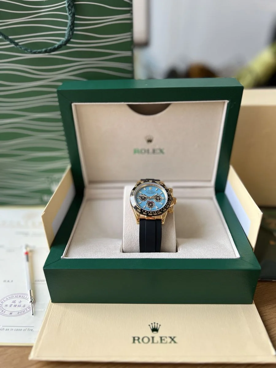 Rolex Daytona Cosmograph Gold And Blue 40 mm Rubber — снимка 2