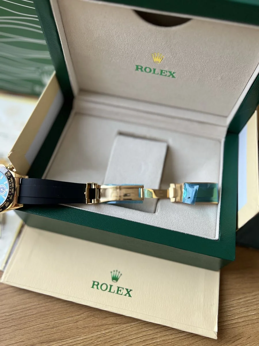 Rolex Daytona Cosmograph Gold And Blue 40 mm Rubber — снимка 6
