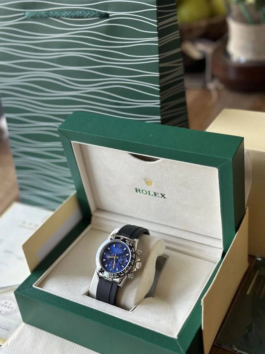 Rolex Daytona Cosmograph Blue Rubber Strap 40mm — снимка 3