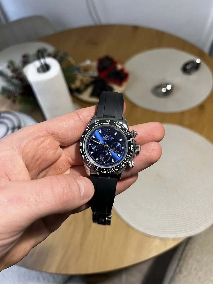Rolex Daytona Cosmograph Blue Rubber Strap 40mm — снимка 7