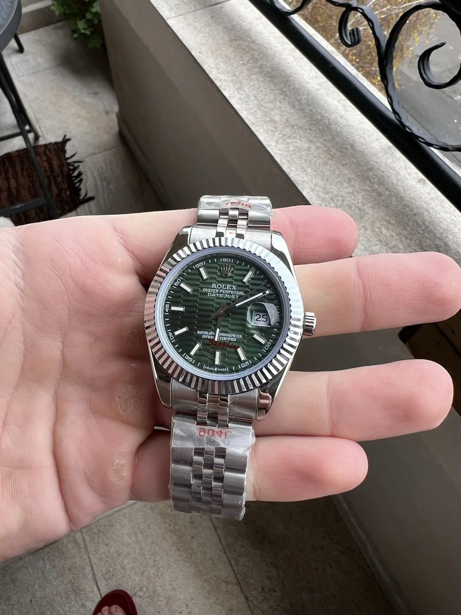 Rolex Datejust “Green Motif” 41 mm — снимка 8