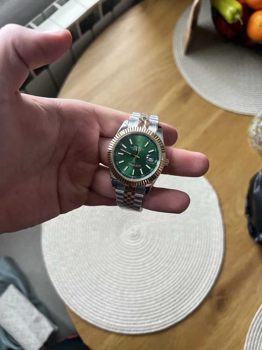 Rolex Datejust Gold And Green Dial 41 mm — снимка 5