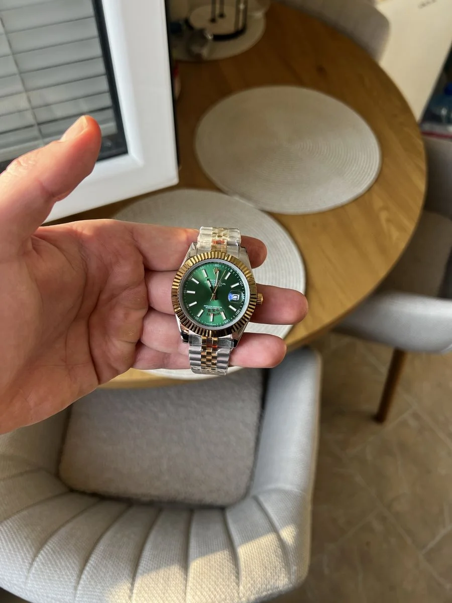 Rolex Datejust Gold And Green Dial 41 mm — снимка 6
