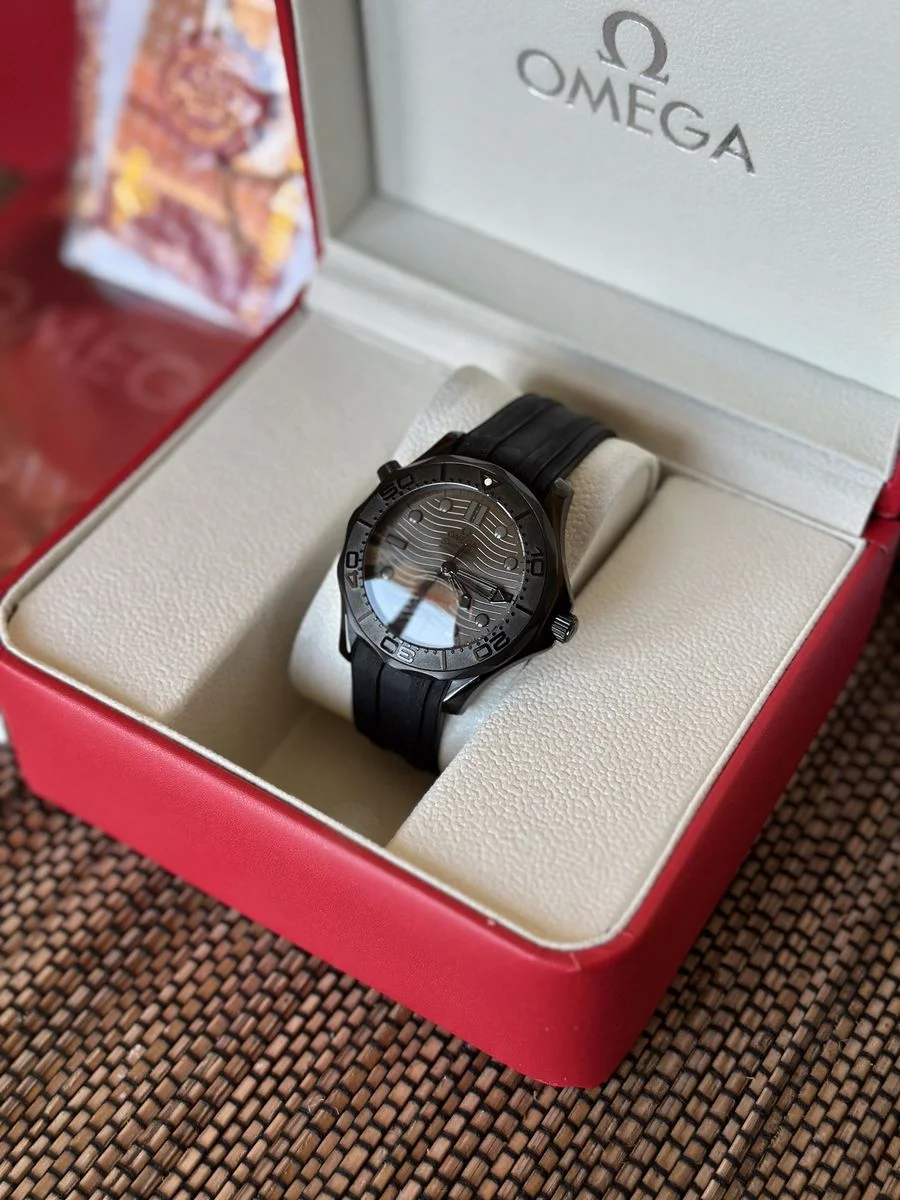 Omega Seamaster Diver 300M Black Matte Rubber Strap — снимка 2