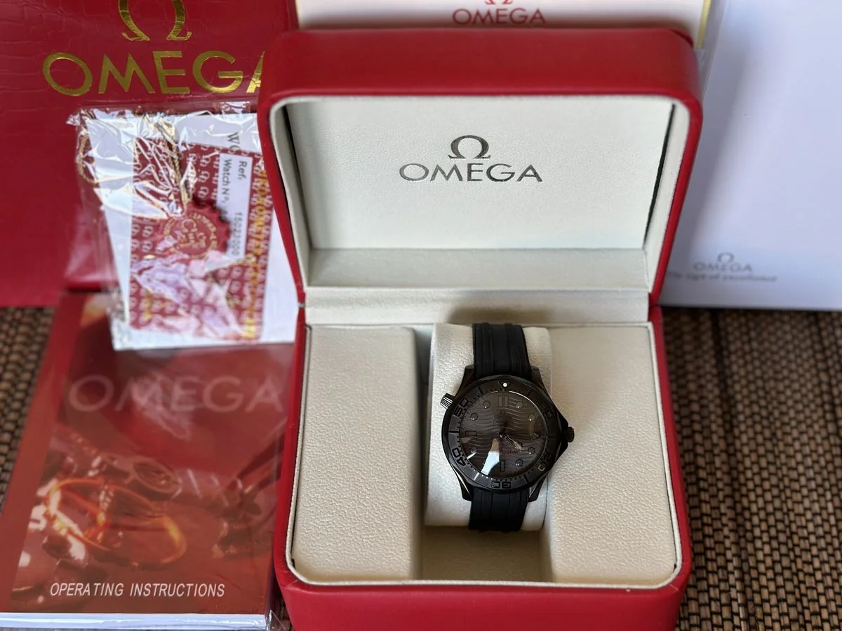 Omega Seamaster Diver 300M Black Matte Rubber Strap — снимка 3