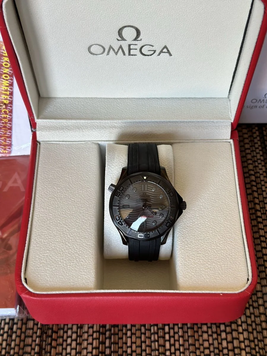 Omega Seamaster Diver 300M Black Matte Rubber Strap — снимка 4