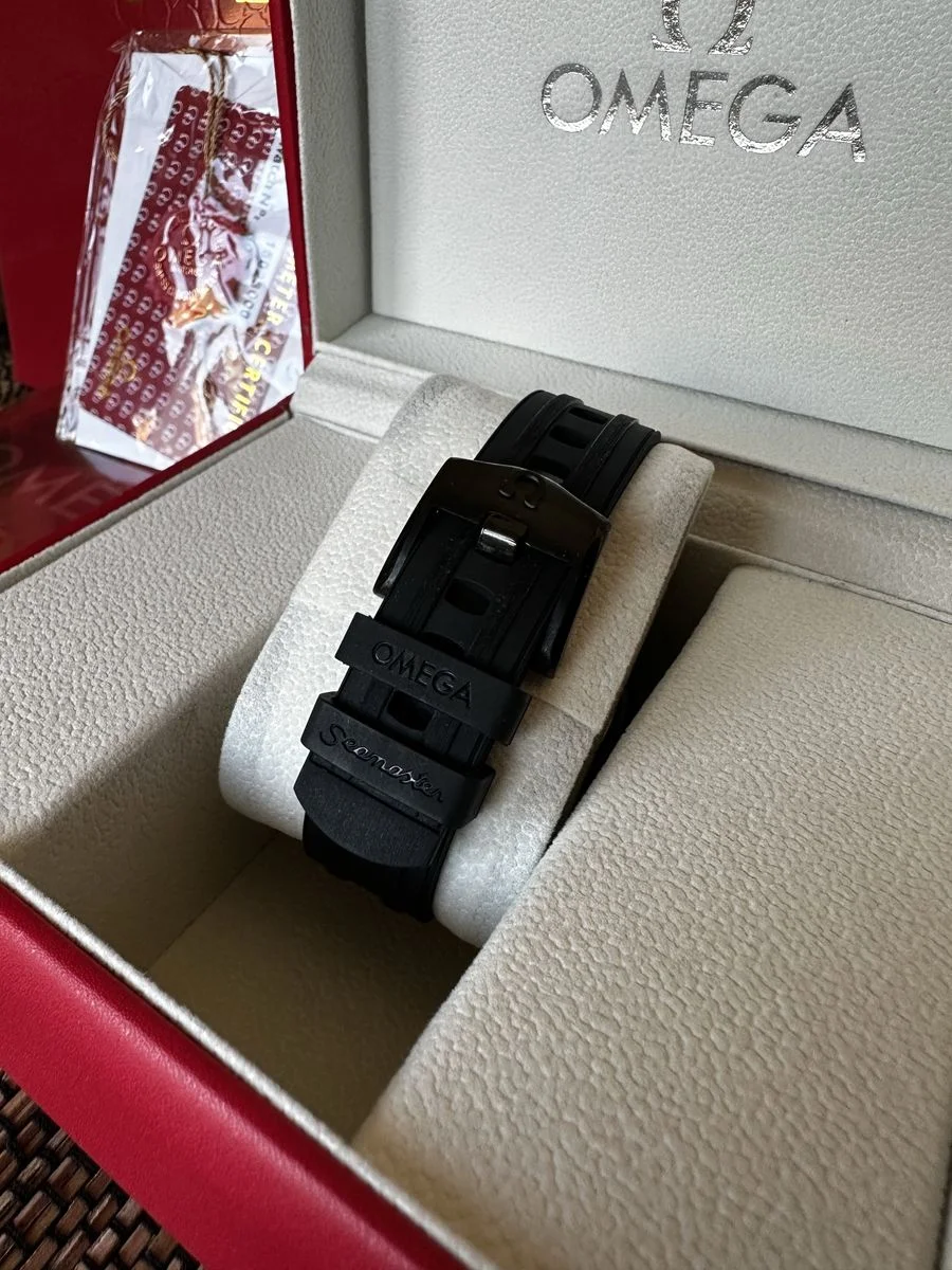 Omega Seamaster Diver 300M Black Matte Rubber Strap — снимка 5