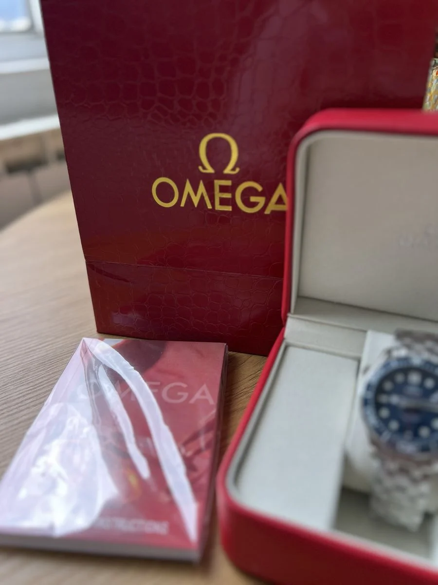 Omega Seamaster Diver 300m Blue Dial 42 mm — снимка 3