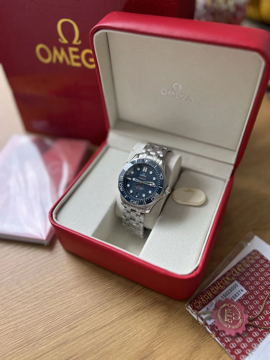 Omega Seamaster Diver 300m Blue Dial 42 mm — снимка 4