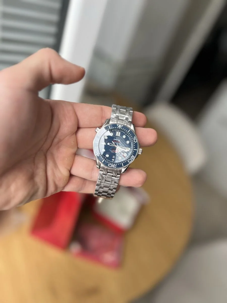 Omega Seamaster Diver 300m Blue Dial 42 mm — снимка 6