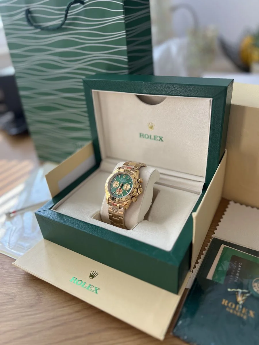 Rolex Daytona Cosmograph Gold And Green 40 mm — снимка 3