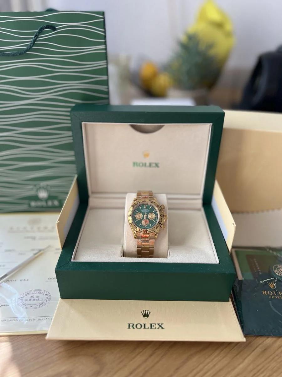 Rolex Daytona Cosmograph Gold And Green 40 mm — снимка 4