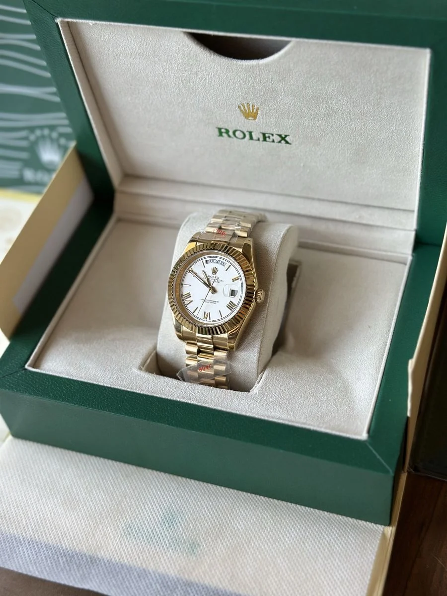 Rolex Day-Date Gold / White 40 mm — снимка 3