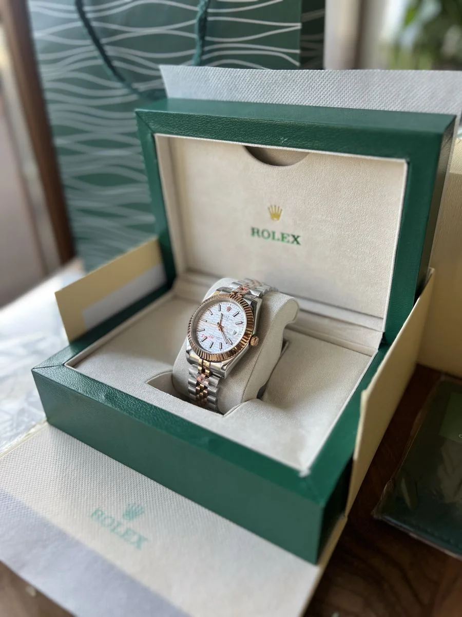 Rolex Datejust White Motif Rose Gold 41 mm — снимка 3