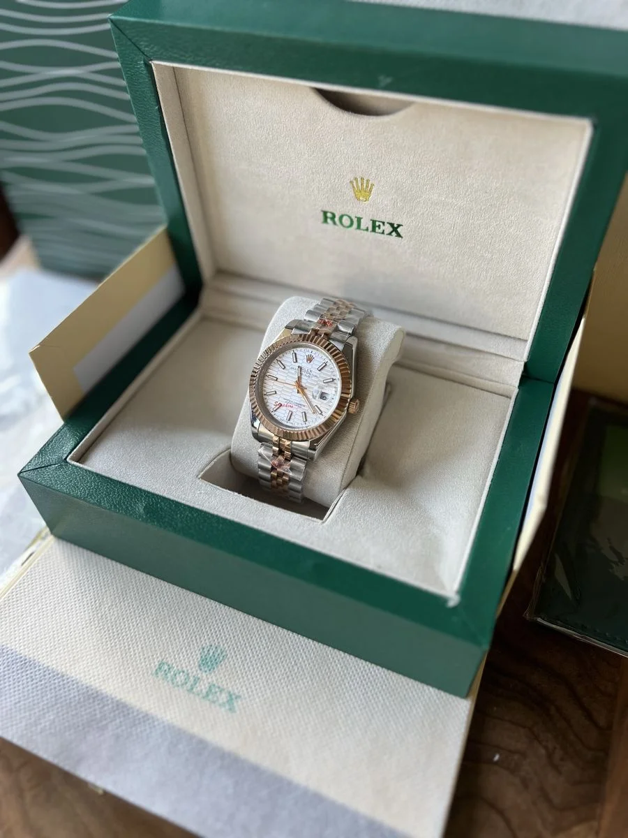 Rolex Datejust White Motif Rose Gold 41 mm — снимка 4
