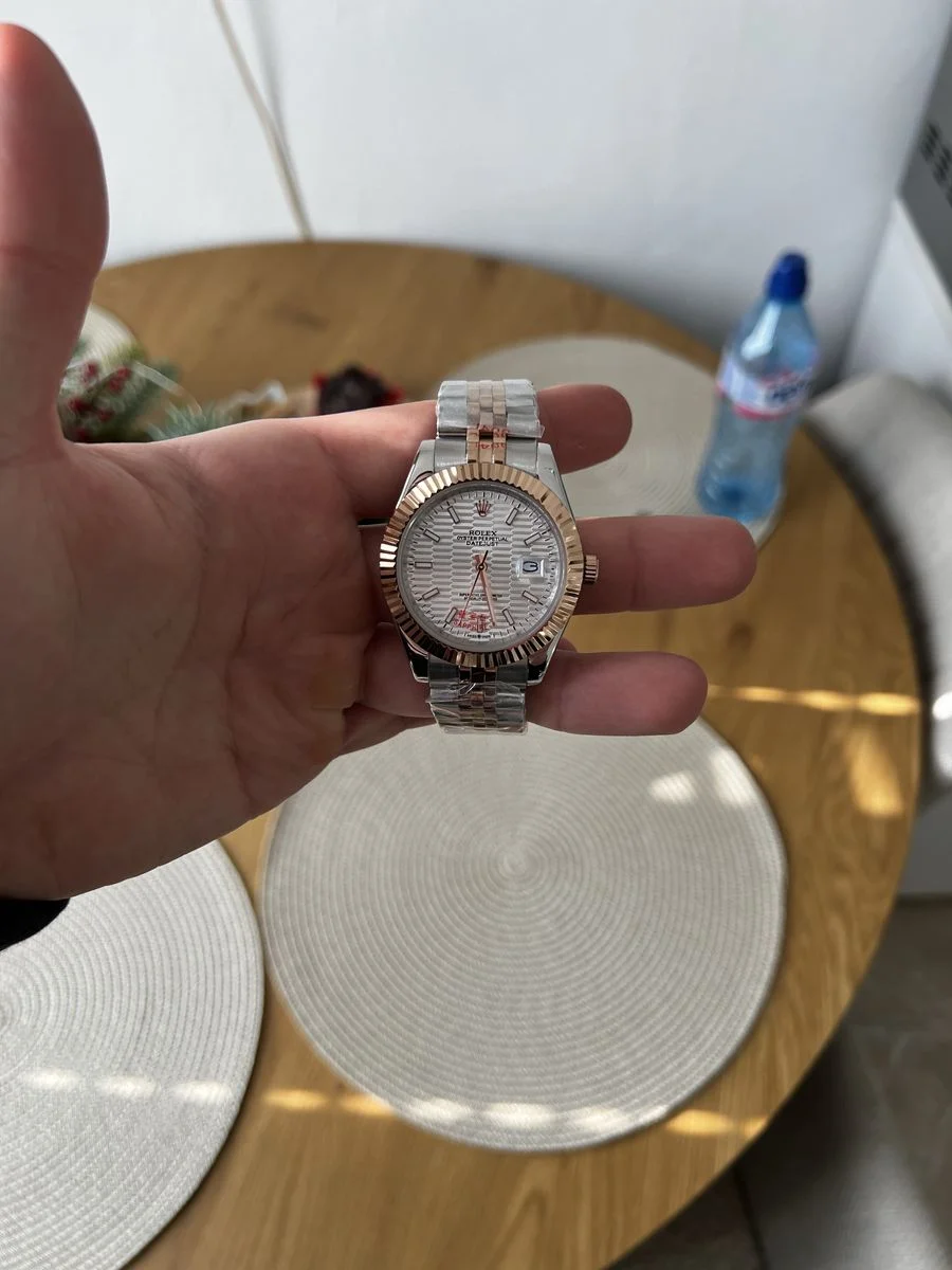 Rolex Datejust White Motif Rose Gold 41 mm — снимка 6