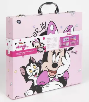Рисувателен комплект в куфар с метална дръжка minnie