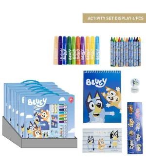Рисувателен комплект с тефтер и стикери bluey