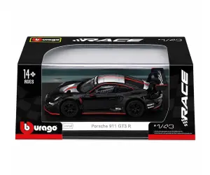 Bburago - модел на кола 1:43 - Porsche 911 GT3R черен цвят