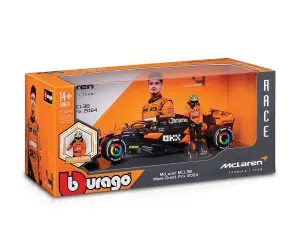 Bburago - модел на кола 1:24 - McLaren Team MCL38 с фигура на шофьор (#4)JP