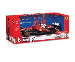 Bburago Ferrari - модел на кола 1:18 - Ferrari F1 SF-25 (#16) с каска