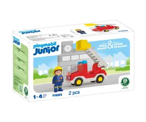 Playmobil - JUNIOR: Пожарна кола със стълба