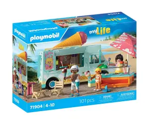 Playmobil - Кола за сладолед със сърф магазин