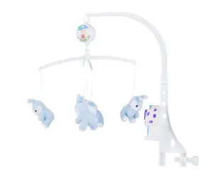 Chipolino Toys-Музикална играчка за легло Сини зайчета