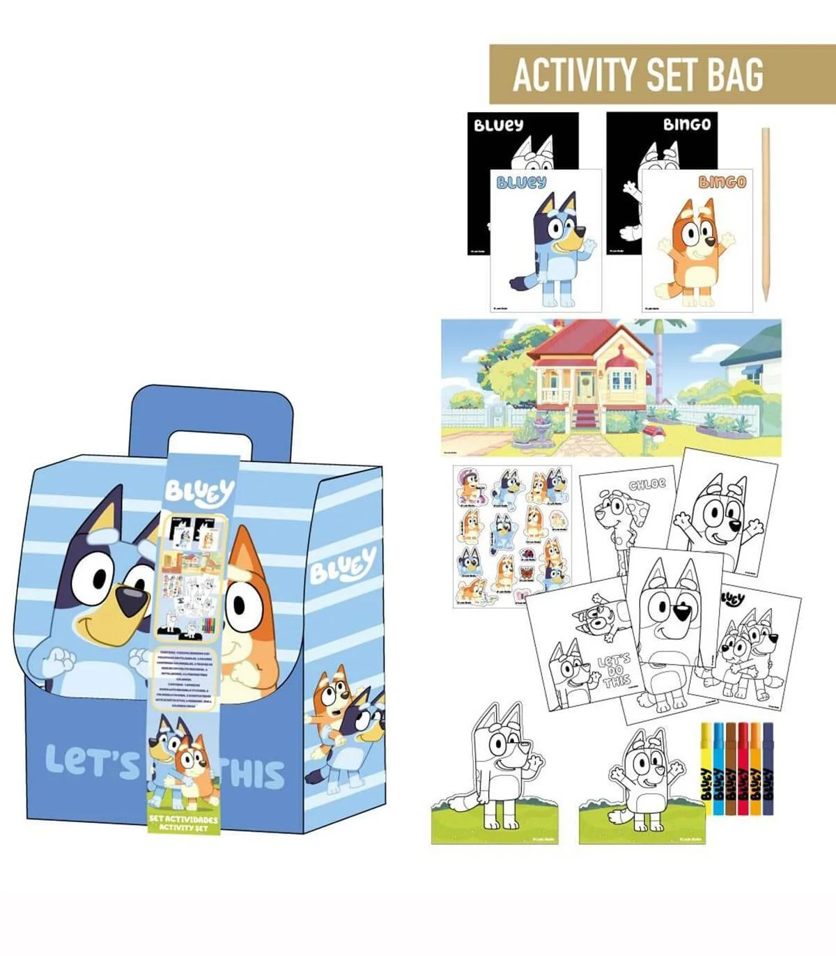 Рисувателен комплект в чанта bluey