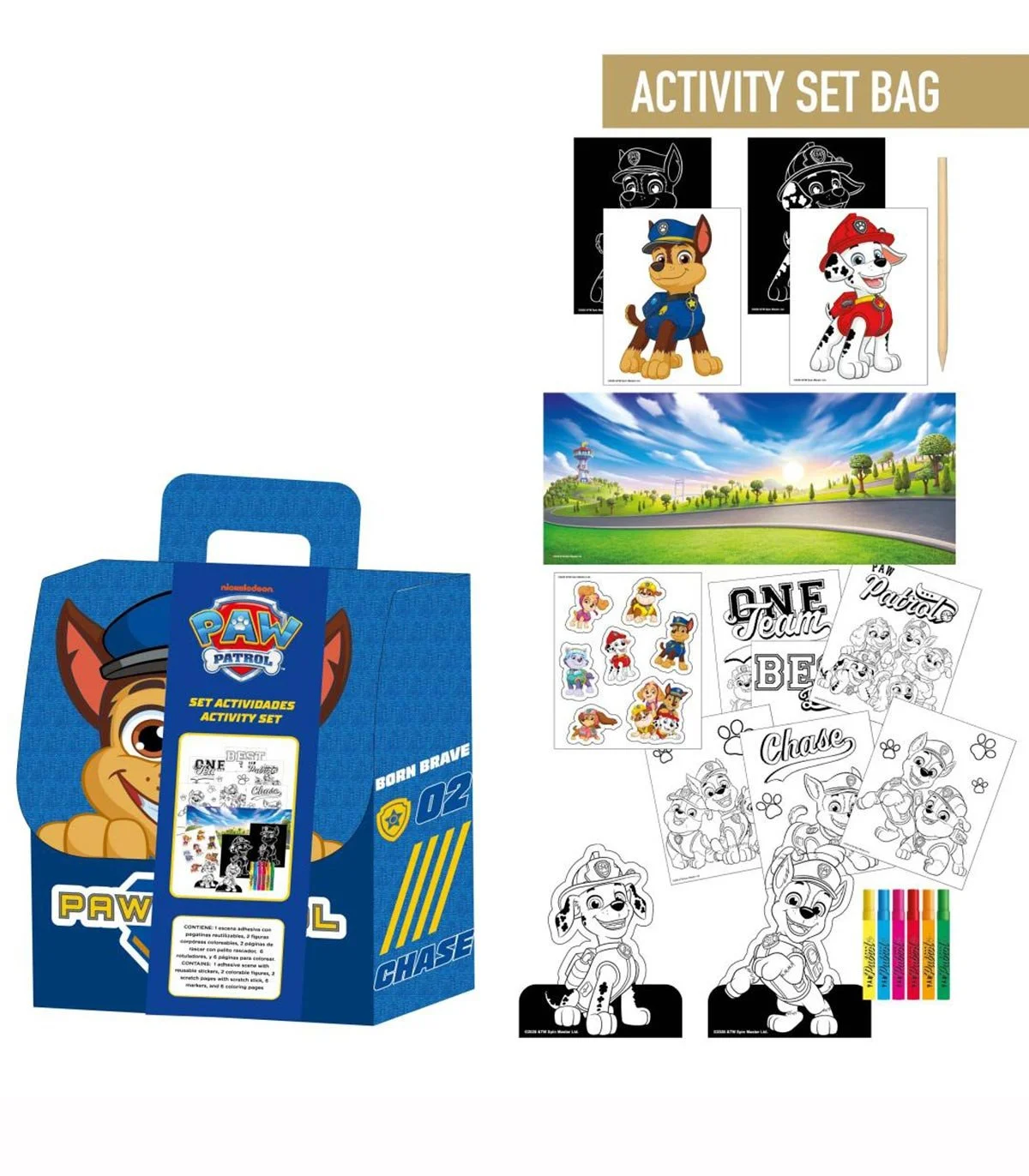 Рисувателен комплект в чанта paw patrol