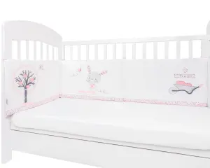 Обиколник с дунапрен Pink Bunny 210см