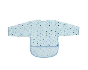 Непромокаем лигавник с ръкави и джоб Arty Blue Pattern