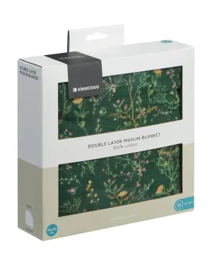 Oдеяло от муселин двупластово 100х100 см Secret Garden Green