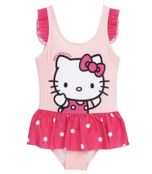 Детски цял бански с пола hello kitty 3-7 год. - 5 год.